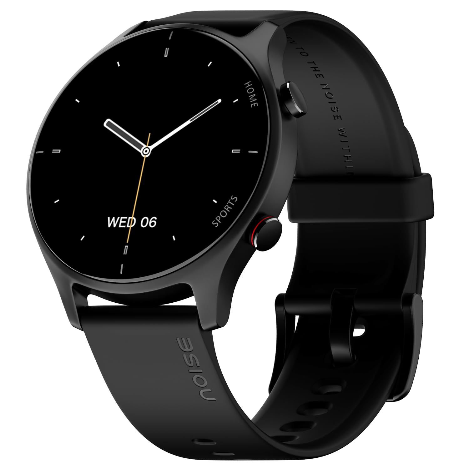 Noise Twist Round dial Smart Watch with Bluetooth Calling 138 TFT Display up-to 7 Days Battery 100 Watch Faces IP68 Heart Rate Monitor Sleep Tracking Jet Black