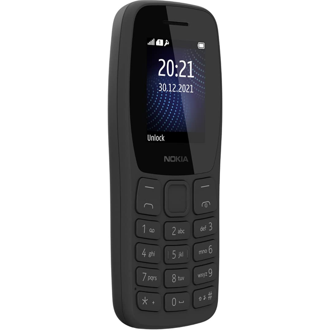 Nokia 105 Classic  Single SIM Keypad Phone with Built-in UPI Payments Long-Lasting Battery Wireless FM Radio Without Charger  Charcoal