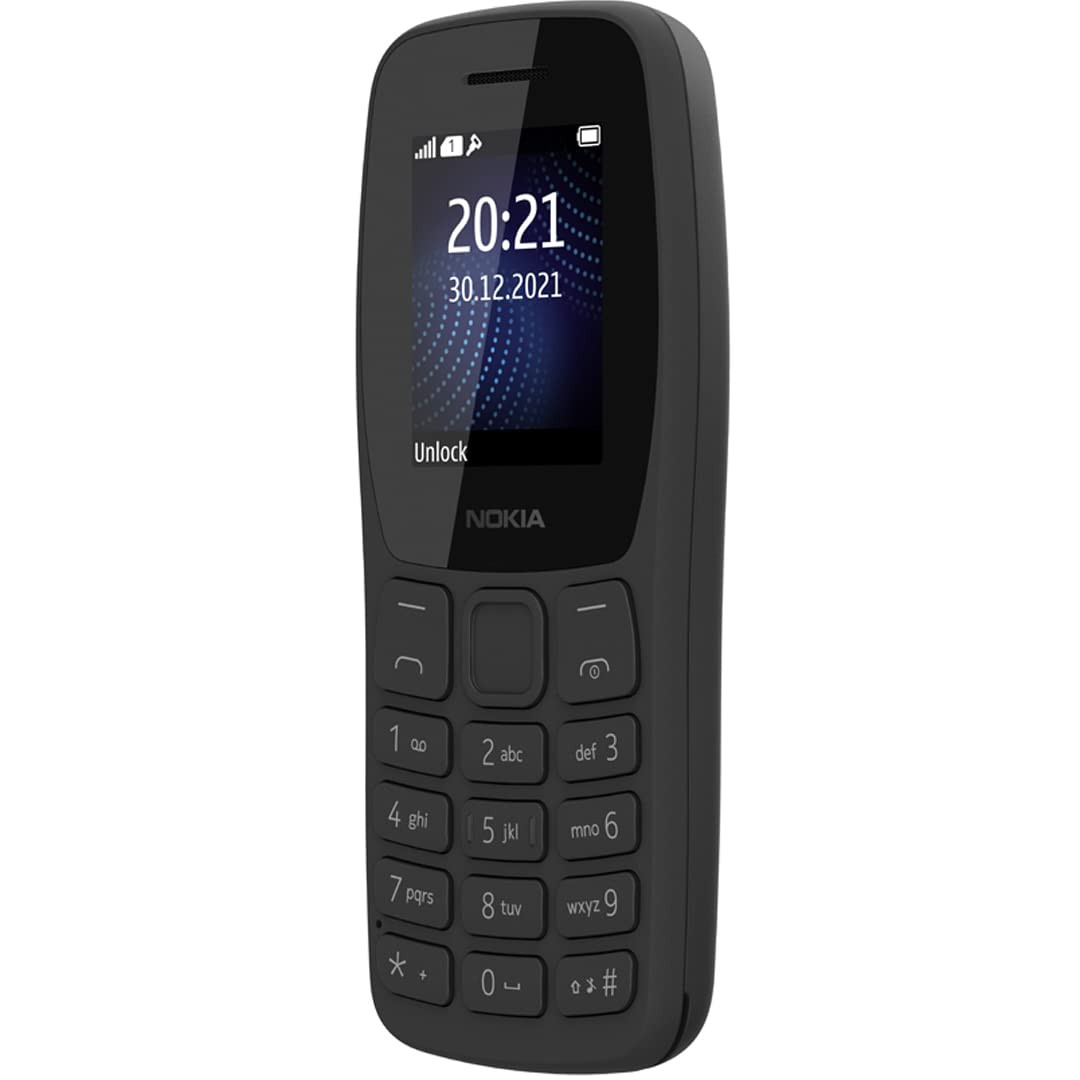Nokia 105 Classic  Single SIM Keypad Phone with Built-in UPI Payments Long-Lasting Battery Wireless FM Radio Without Charger  Charcoal