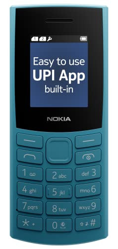 Nokia 106 4G Keypad Phone with 4G Built-in UPI Payments App Long-Lasting Battery Wireless FM Radio  MP3 Player and MicroSD Card Slot  1 Year Replacement Guarantee  Blue