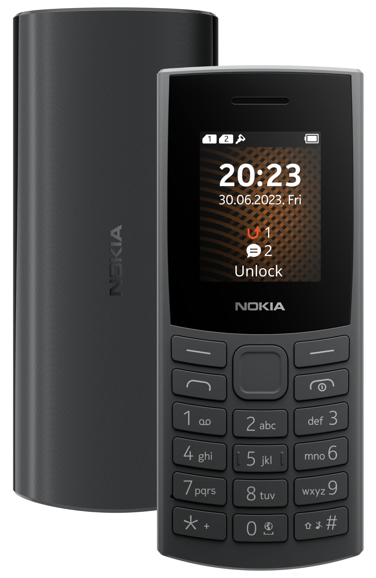 Nokia 106 4G Keypad Phone with 4G Built-in UPI Payments App Long-Lasting Battery Wireless FM Radio  MP3 Player and MicroSD Card Slot  Charcoal