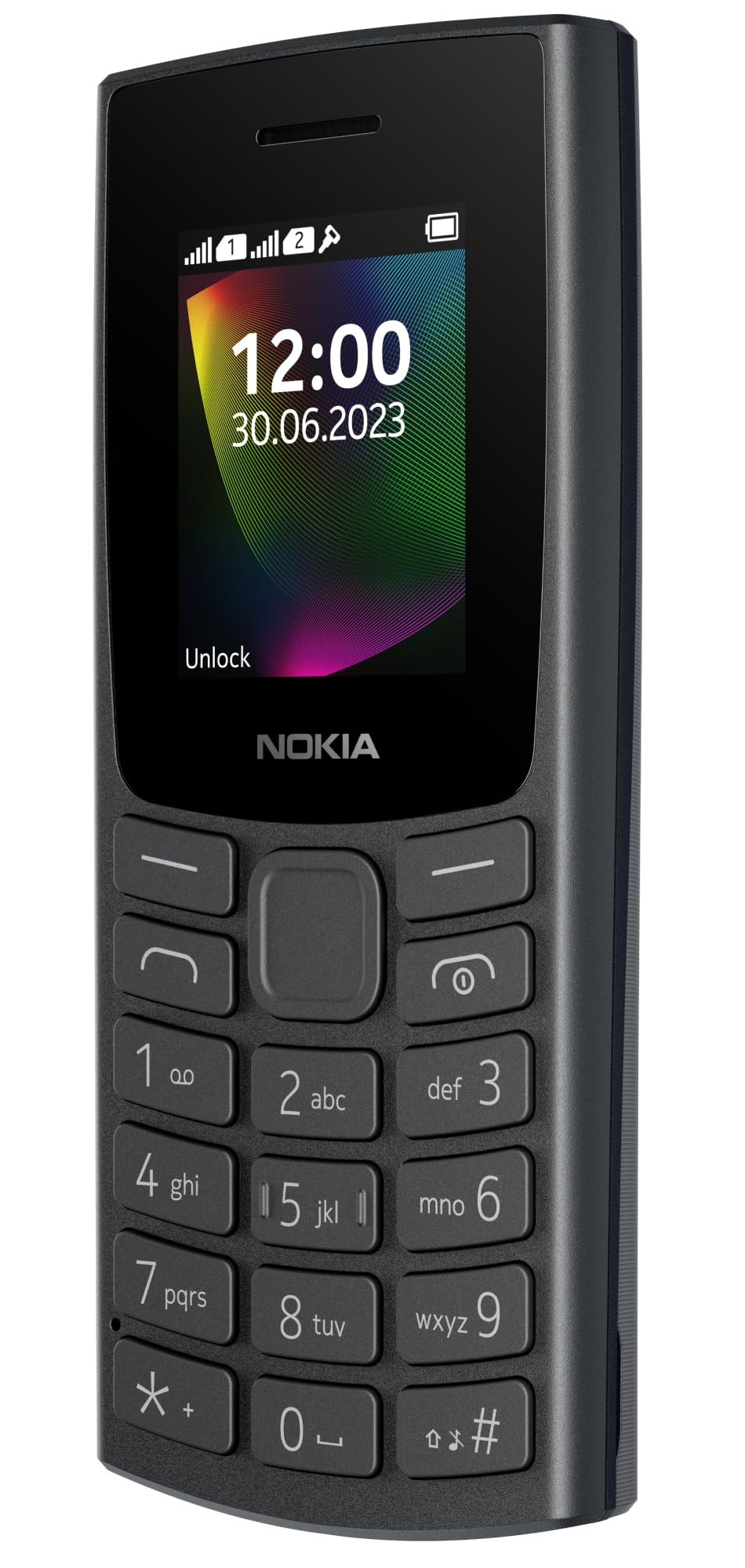 Nokia 106 Single Sim Keypad Phone with Built-in UPI Payments App Long-Lasting Battery Wireless FM Radio  MP3 Player and MicroSD Card Slot  Charcoal