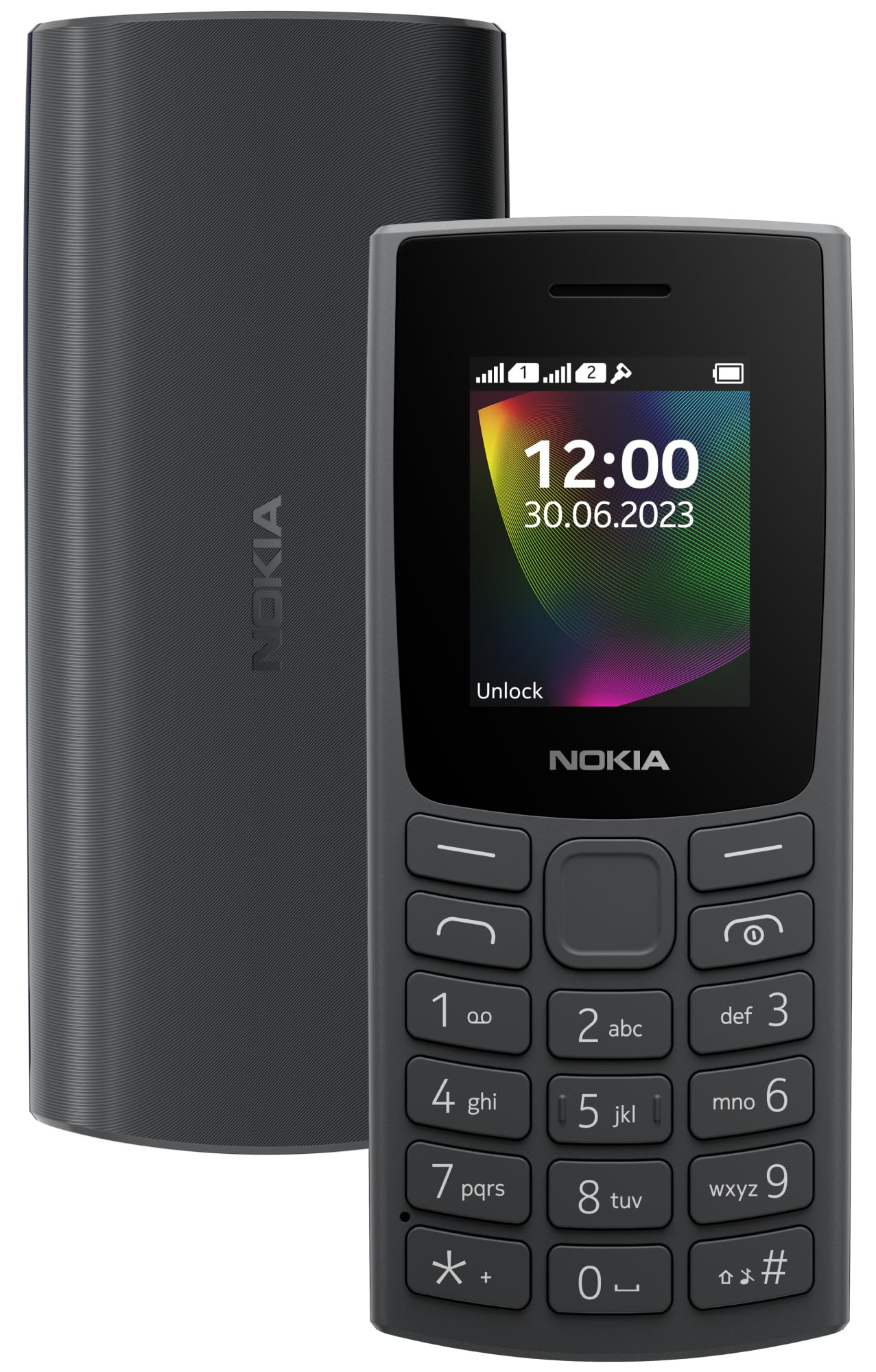 Nokia 106 Single Sim Keypad Phone with Built-in UPI Payments App Long-Lasting Battery Wireless FM Radio  MP3 Player and MicroSD Card Slot  Charcoal