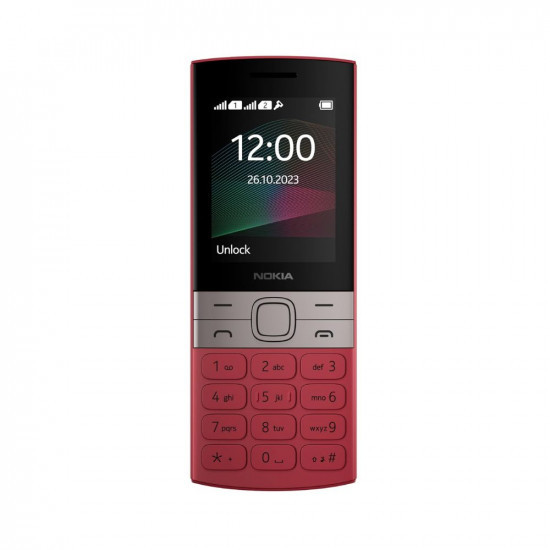 Nokia 150 Dual SIM Premium Keypad Phone | Rear Camera, Long Lasting Battery Life, Wireless FM Radio & MP3 Player and All-New Modern Premium Design | Red