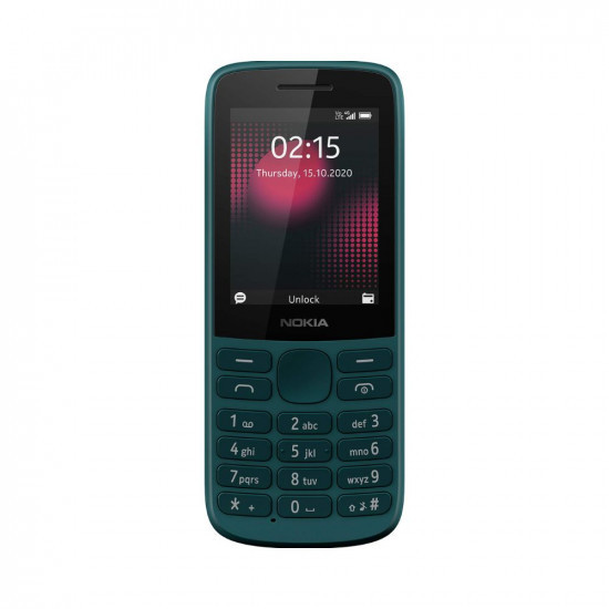 Nokia 215 4G Dual SIM 4G Phone with Long Battery Life, Multiplayer Games, Wireless FM Radio and Durable Ergonomic Design | Cyan Green