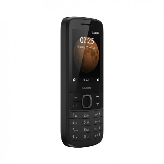 Nokia 225 4G Dual SIM Feature Phone with Long Battery Life, Camera, Multiplayer Games, and Premium Finish – Black Colour