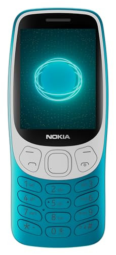Nokia 3210 4G  All-New Classic Keypad Phone with Dual SIM YouTube Scan  Pay UPI Rear Camera Wireless FM Radio MP3 Player Bluetooth  USB Type C  Scuba Blue
