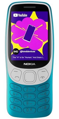 Nokia 3210 4G  All-New Classic Keypad Phone with Dual SIM YouTube Scan  Pay UPI Rear Camera Wireless FM Radio MP3 Player Bluetooth  USB Type C  Scuba Blue