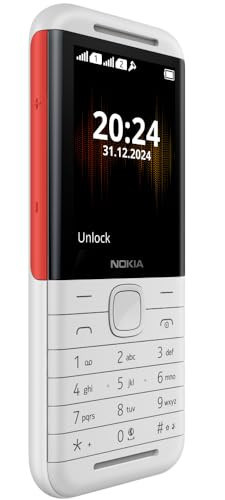 Nokia 5310 Dual SIM Keypad Phone with MP3 Player Wireless FM Radio and Rear Camera with Flash  1 Year Replacement Guarantee  WhiteRed