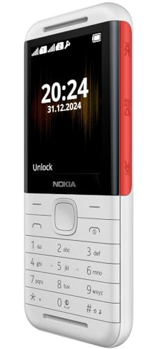 Nokia 5310 Dual SIM Keypad Phone with MP3 Player Wireless FM Radio and Rear Camera with Flash  1 Year Replacement Guarantee  WhiteRed