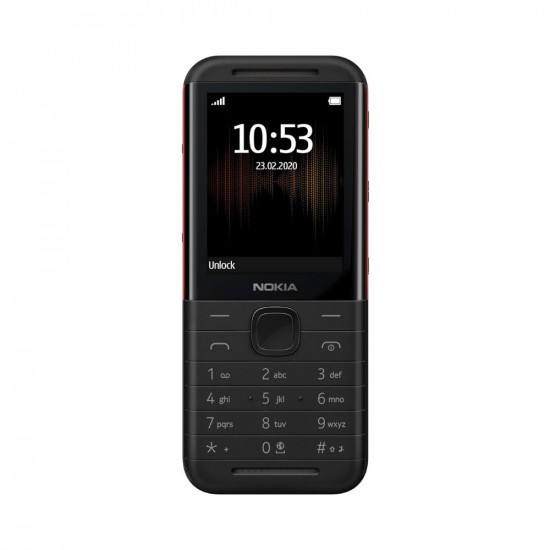 Nokia 5310 Dual SIM Keypad Phone with MP3 Player, Wireless FM Radio and Rear Camera with Flash | Black/Red