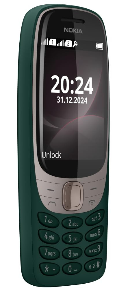 Nokia 6310 Dual SIM Keypad Phone with a 28 Screen Wireless FM Radio and Rear Camera with Flash  1 Year Replacement Guarantee  Green