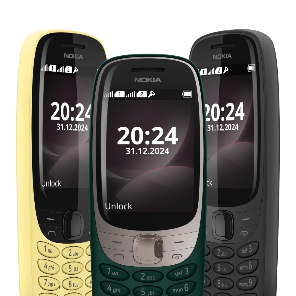 Nokia 6310 Dual SIM Keypad Phone with a 28 Screen Wireless FM Radio and Rear Camera with Flash  1 Year Replacement Guarantee  Green