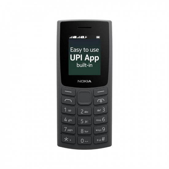 Nokia All-New 105 Dual Sim Keypad Phone with Built-in UPI Payments, Long-Lasting Battery, Wireless FM Radio | Charcoal