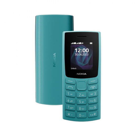 Nokia All-New 105 Dual Sim Keypad Phone with Built-in UPI Payments, Long-Lasting Battery, Wireless FM Radio | Cyan