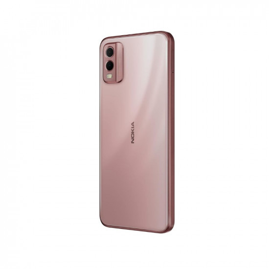 Nokia C32 with 50MP Dual Rear AI Camera | Toughened Glass Back | 4GB RAM, 64GB Storage | Upto 7GB RAM with RAM Extension | 5000 mAh Battery | 1 Year Replacement Warranty | Android 13 | Beach Pink
