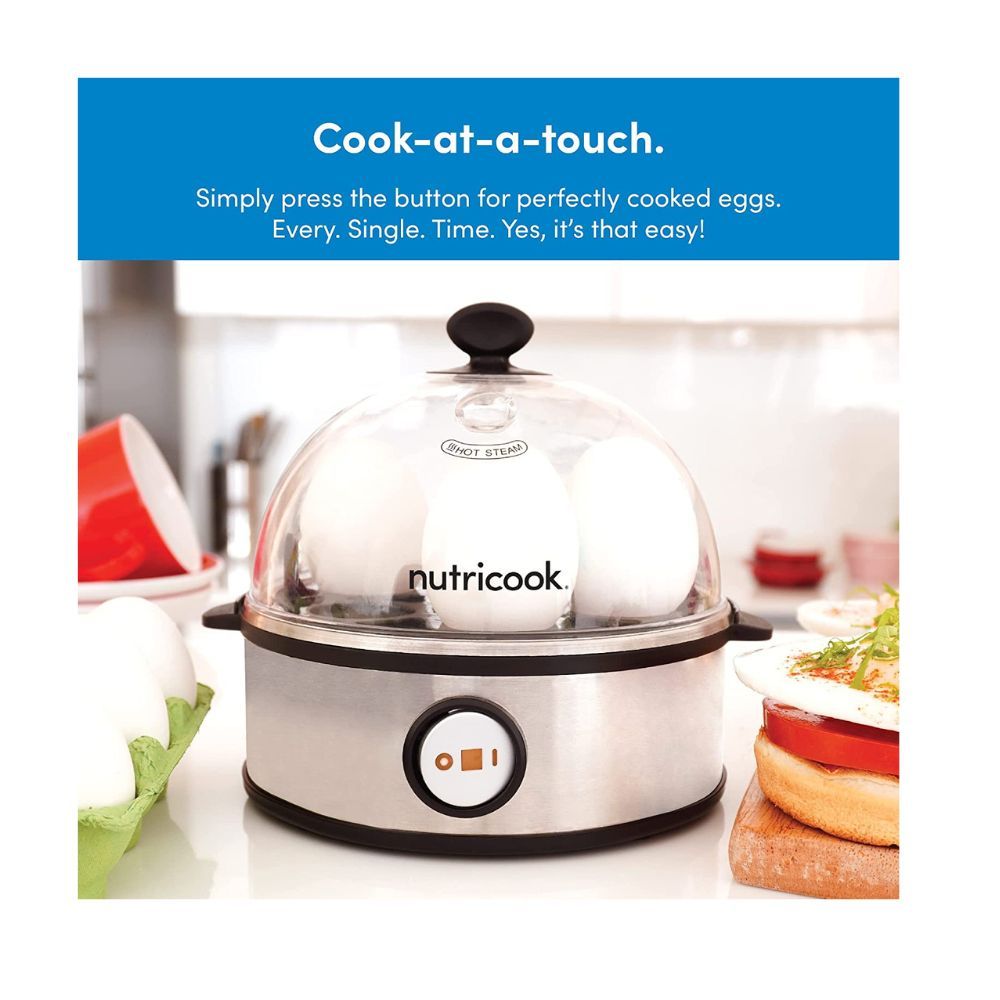 Nutricook Rapid Egg BoilerSteamerEgg Cooker-Gold