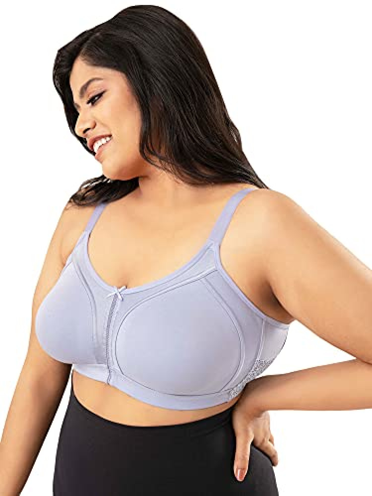 NYKD Encircled with Love Everyday Cotton Bra for Women Non Padded,  Wirefree, Full Coverage - Side Support Shaper - Bra, NYB169, Dark Blue, 38DD,  1N,Size 38DD