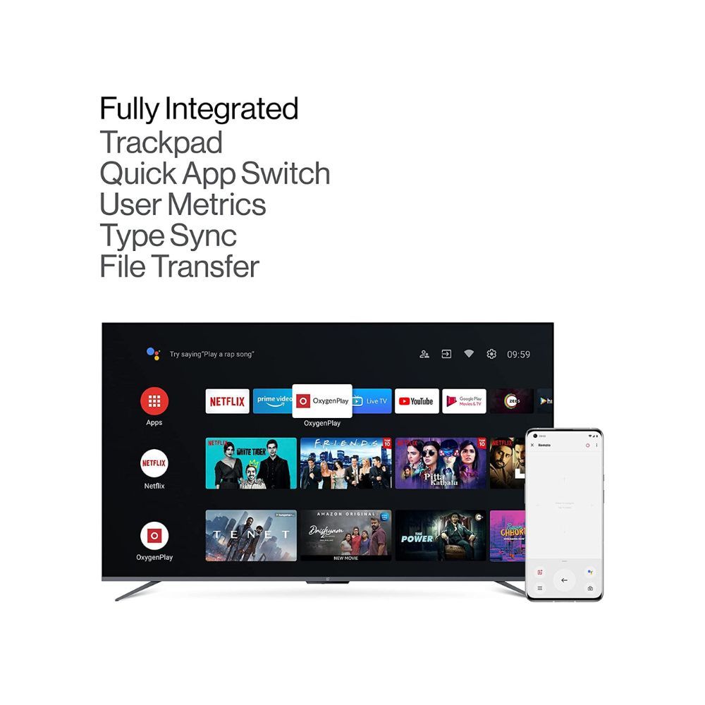 OnePlus 163.8 cm (65 inches) U Series 4K LED Smart Android TV 65U1S (Black)