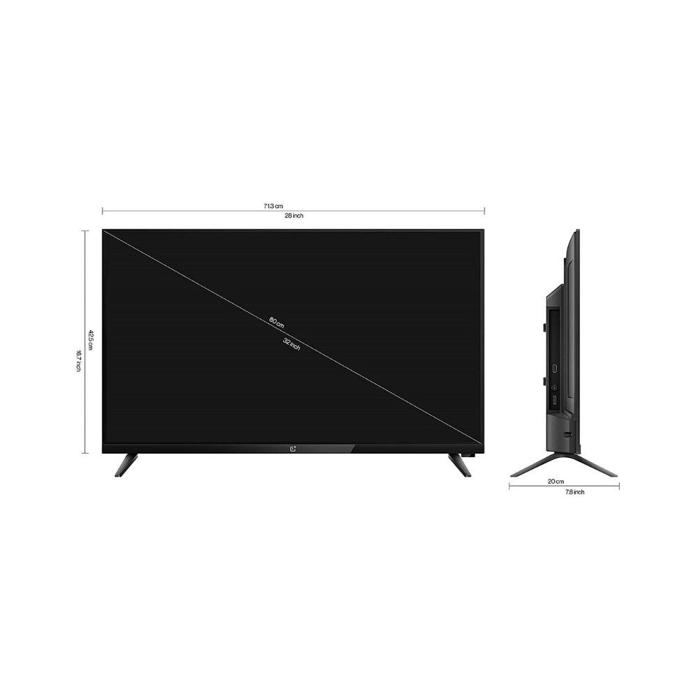 OnePlus Y Series 80 cm (32 inches) HD Ready LED Smart Android TV 32Y1 (Black) (2020 Model)