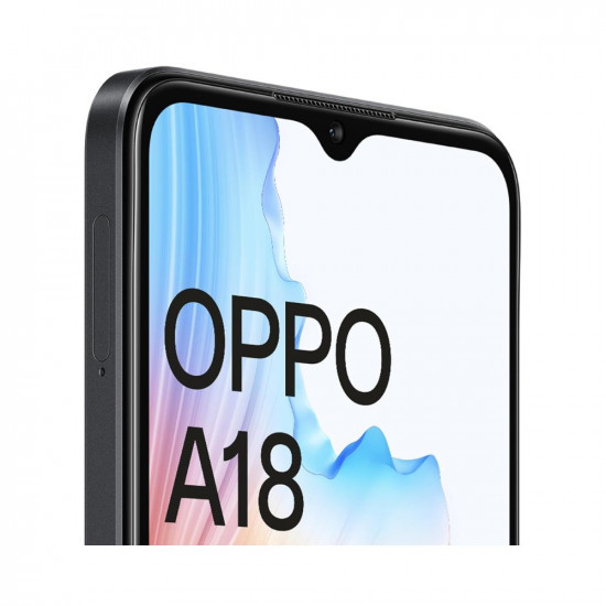 OPPO A18 (Glowing Black, 4GB RAM, 64GB Storage) | 6.56