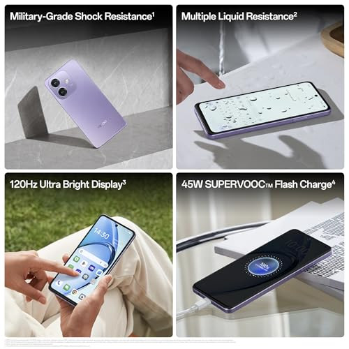 OPPO A3X 5G Sparkle Black 4GB RAM 128GB Storage667 HD 120Hz Refresh Rate Screen  45W SUPERVOOCwith No Cost EMIAdditional Exchange Offers