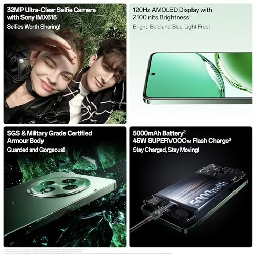 OPPO F27 5G Emerald Green 8GB RAM 128GB Storage  667 FHD AMOLED Display32MP Sony IMX615 Selfie Camera AI Portrait Expert 45W SUPERVOOC with No Cost EMIAdditional Exchange Offers