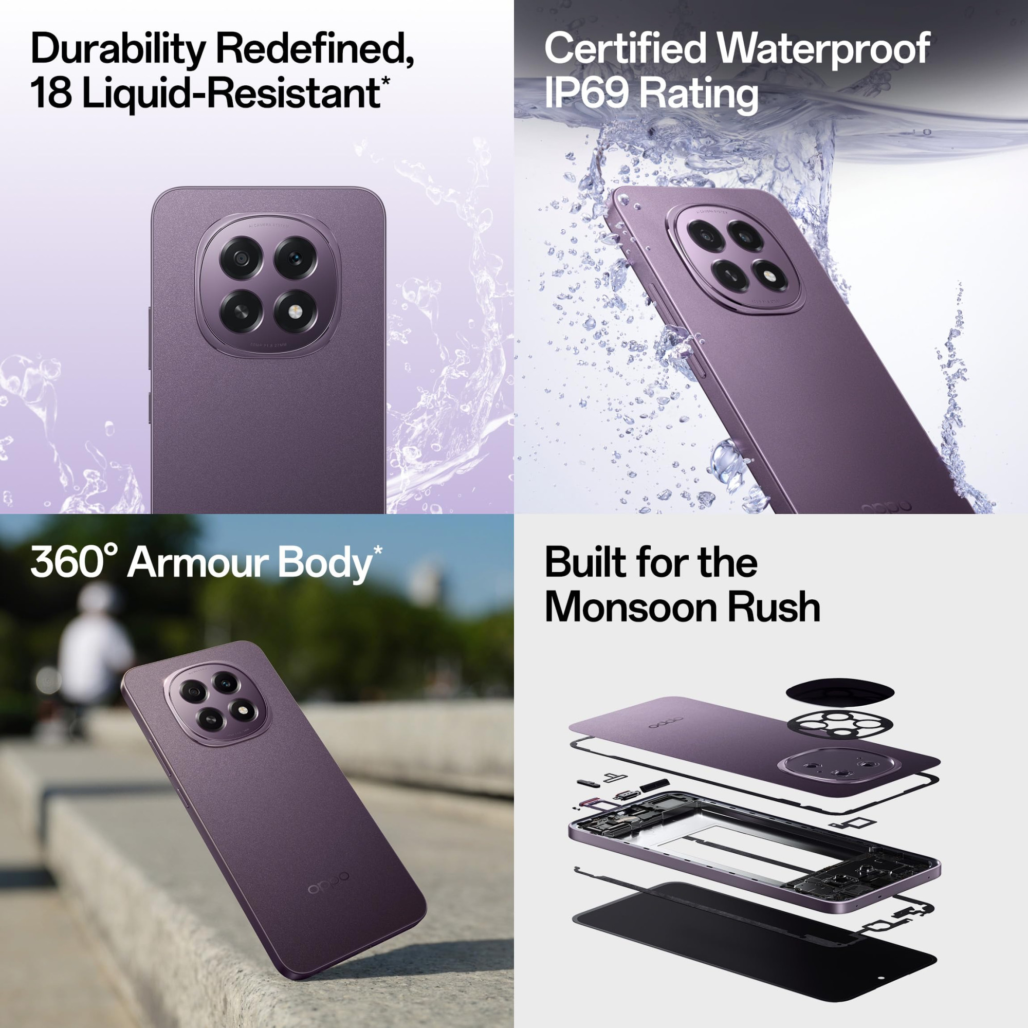 OPPO F29 5G Solid Purple 8GB RAM 128GB Storage with No Cost EMIAdditional Exchange Offers