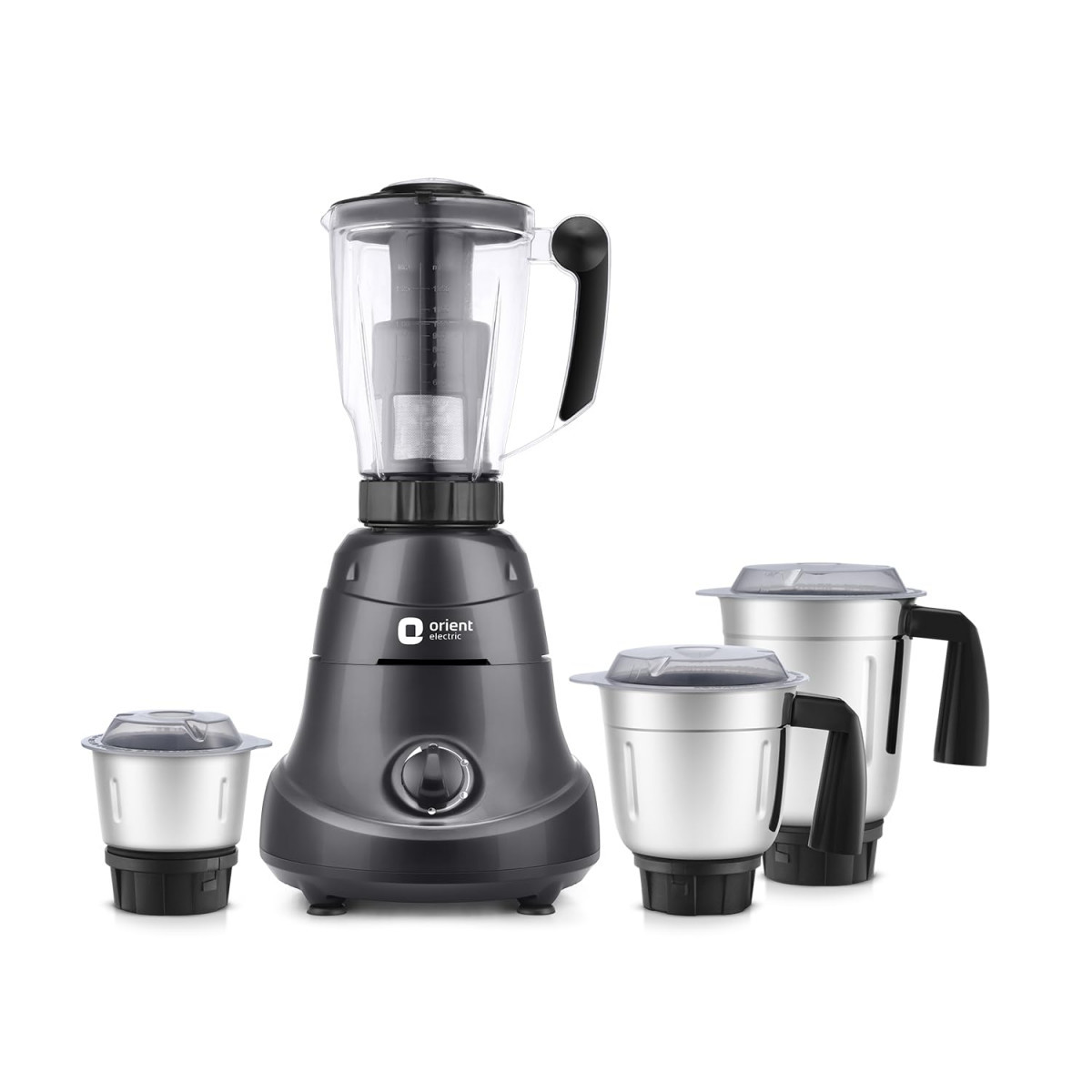 Orient Electric 750W Mixer Grinder with Juicer  Super Power 750 MGSP75B4 4 jar with 3 SS Jars and 1 PC juicing jar with Seive  Longer Life Balanced Coil Motor 5 Years Motor Warranty