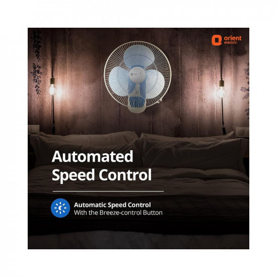 Orient Electric Wall-49 Wall-mounted fan | High-Performance Wall fan | Remote, Touch Control Panel | Automatic Speed Control | Warranty (2 Years) | (Crystal White, Pack Of 1)