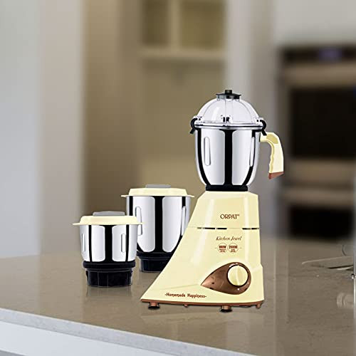 Orpat Mixer Grinder - 800 W - Kitchen Jewel - Ivory