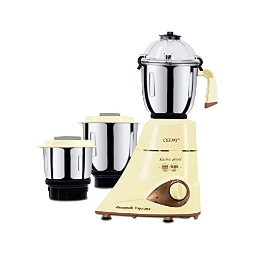 Orpat Mixer Grinder - 800 W - Kitchen Jewel - Ivory