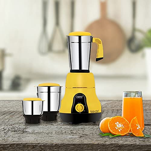 Orpat Mixer Grinder  Kitchen Chef  650 W - Majestic Yellow