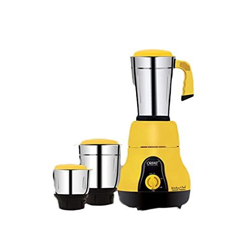 Orpat Mixer Grinder  Kitchen Chef  650 W - Majestic Yellow