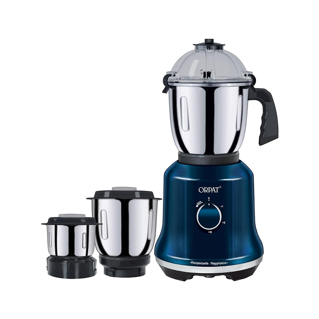 Orpat Mixer Grinder Kitchen Bot Plus 1200W Metallic Blue
