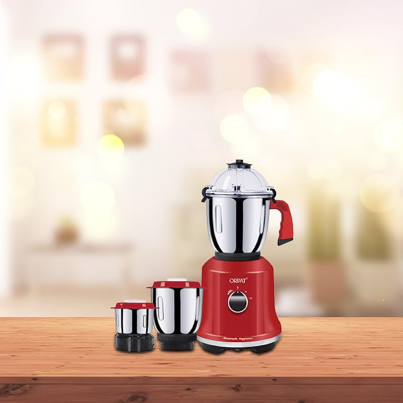 Orpat Smart Home Appliances Kitchen Helpers Mixer Grinder Kitchen Bot 1200W Empire Red