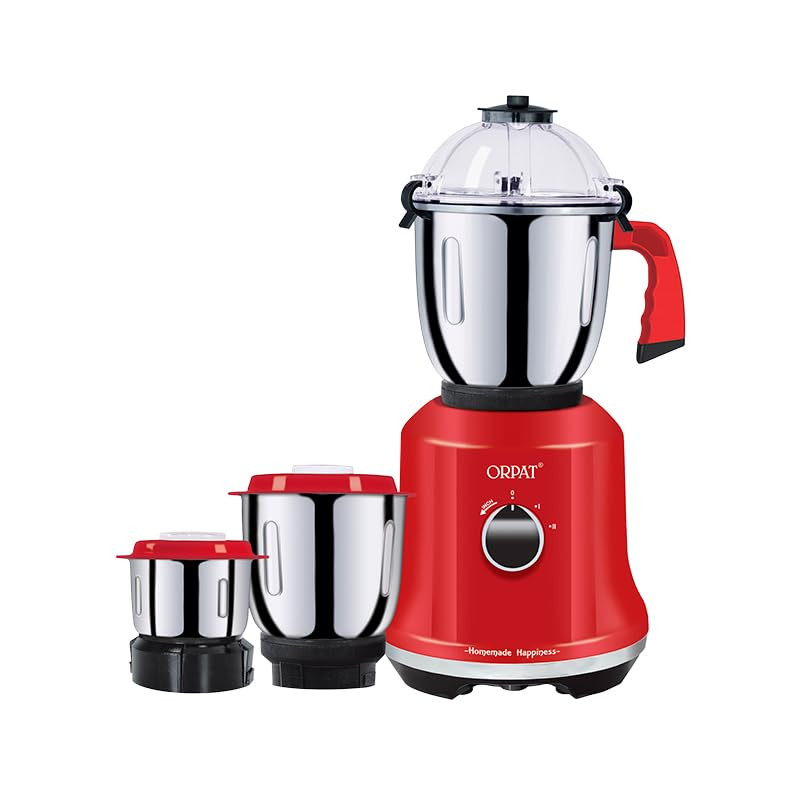 Orpat Smart Home Appliances Kitchen Helpers Mixer Grinder Kitchen Bot 1200W Empire Red