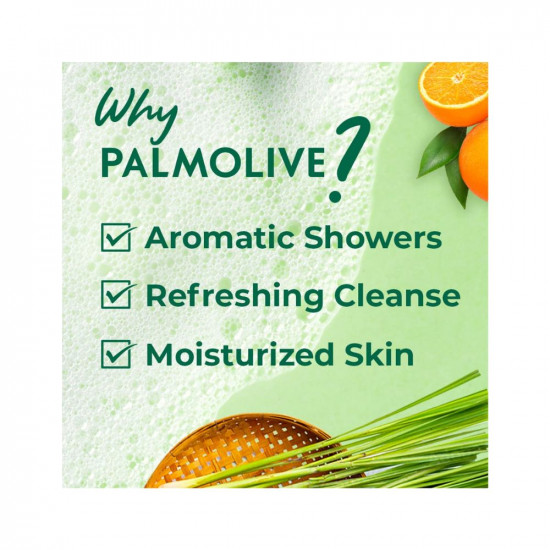 Palmolive Orange Essential Oil & Lemongrass Aroma Morning Tonic Body Wash I Brightening | Soft & Glowing skin I No paraben & silicones, pH balanced, Body Wash 750ml