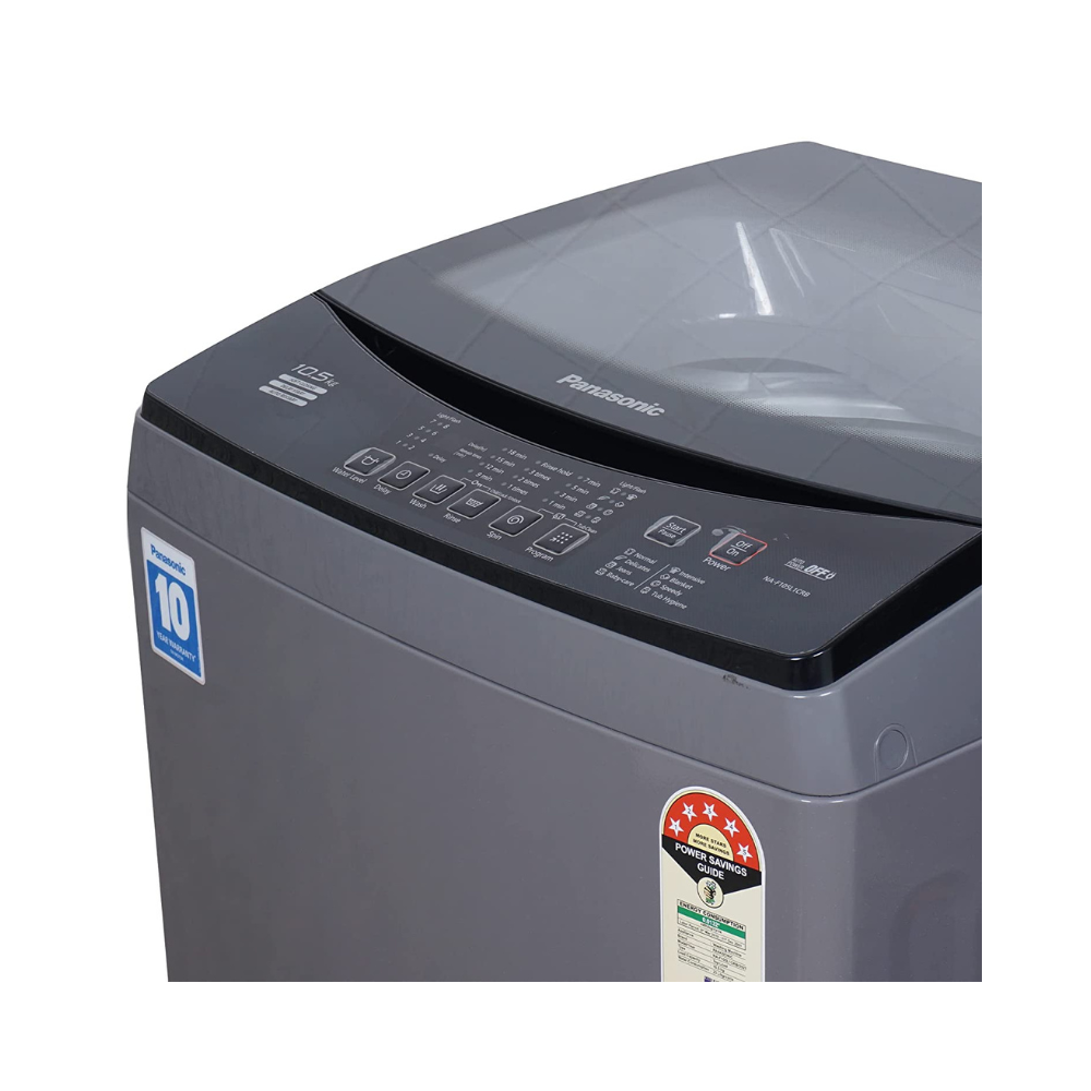 Panasonic 10.5 kg 5 Star Fully Automatic Top Load Washing Machine (Aqua Spin Rinse, NA-F105L1CRB, Dark Grey)