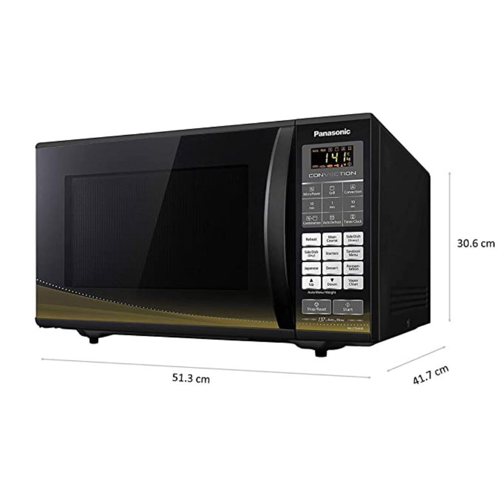 Panasonic 27L Convection Microwave OvenNN-CT64HBFDG Black mirror  Golden  Zero Oil