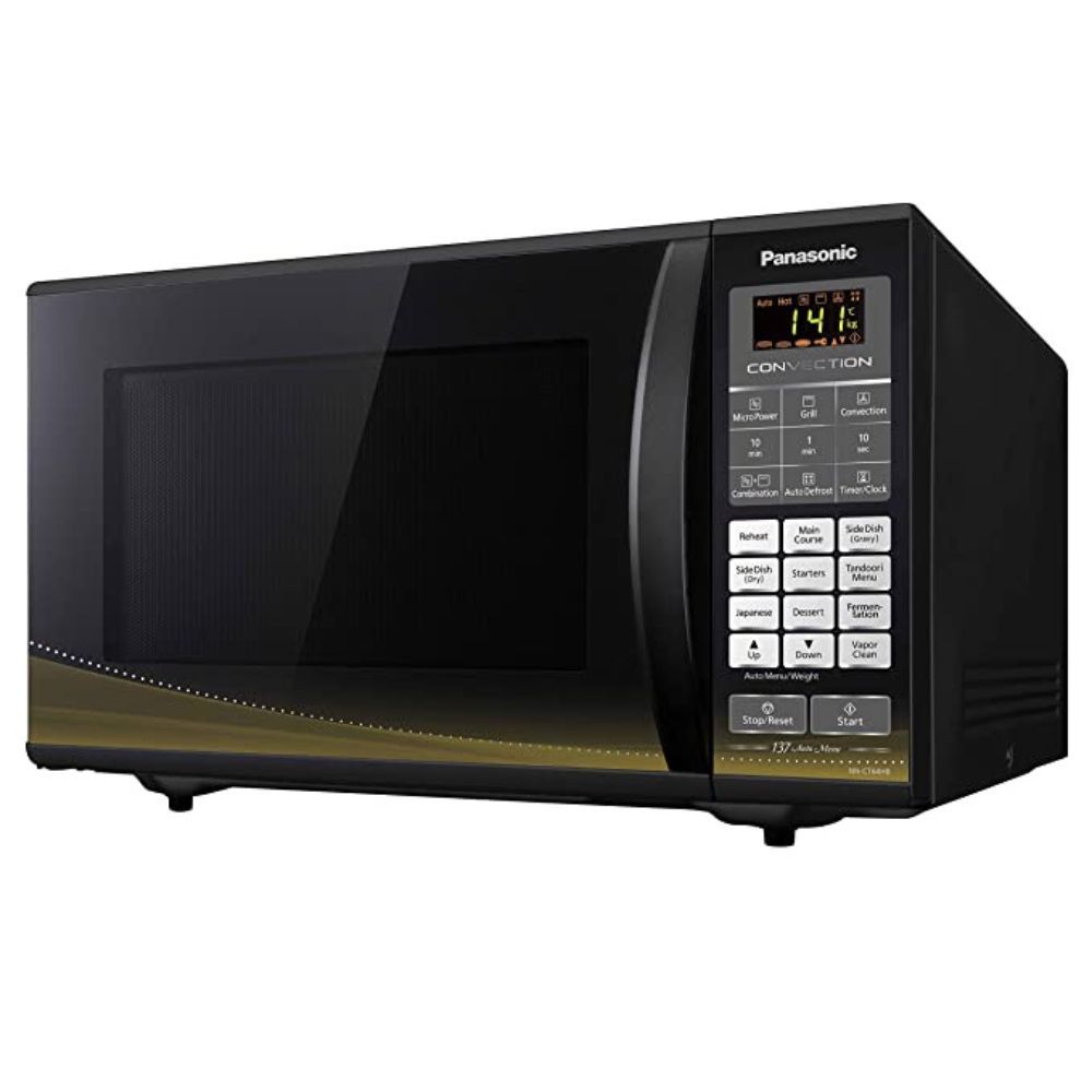 Panasonic 27L Convection Microwave Oven(NN-CT64HBFDG, Black mirror + Golden , Zero Oil)