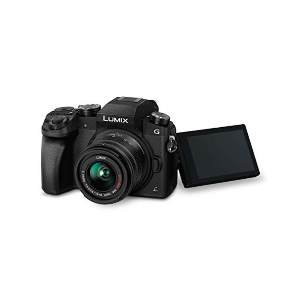 Panasonic LUMIX G7 1600 MP 4K Mirrorless Interchangeable Lens Camera Kit with 14-42 mm Lens Black with 3x Optical Zoom