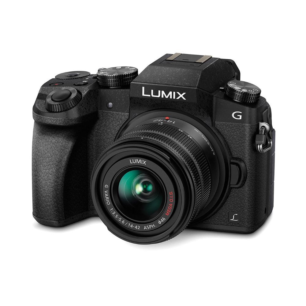 Panasonic LUMIX G7 1600 MP 4K Mirrorless Interchangeable Lens Camera Kit with 14-42 mm Lens Black with 3x Optical Zoom
