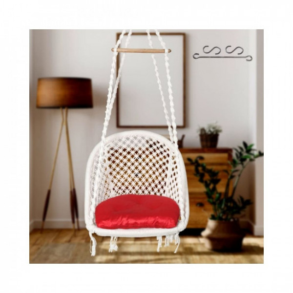 Curio Centre Cotton Swinging Hammock Hanging Swing Chair/Hammock Swing for  Adults & Kids/Swing for Indoor Outdoor, Garden & Patio/Durable Portable