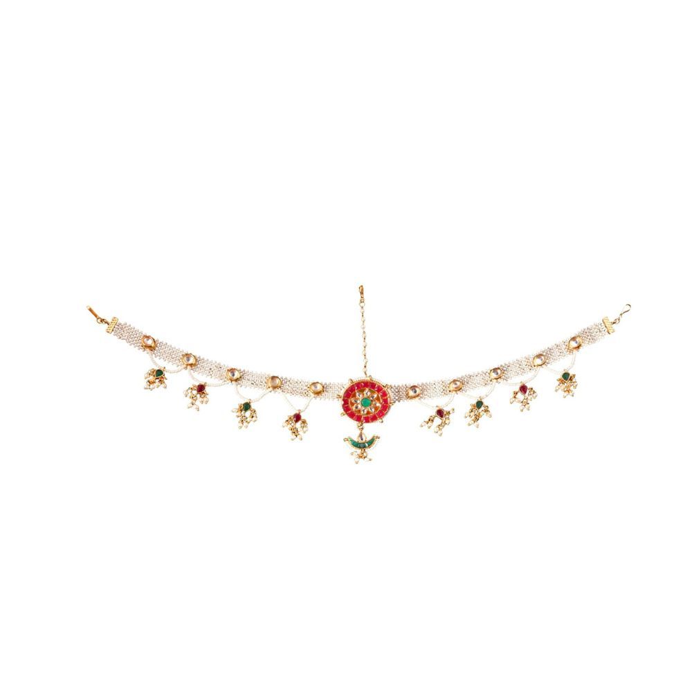 Payal Jewellers Gold Plated Chain Bandi | Mathapatti | Maang Tikka