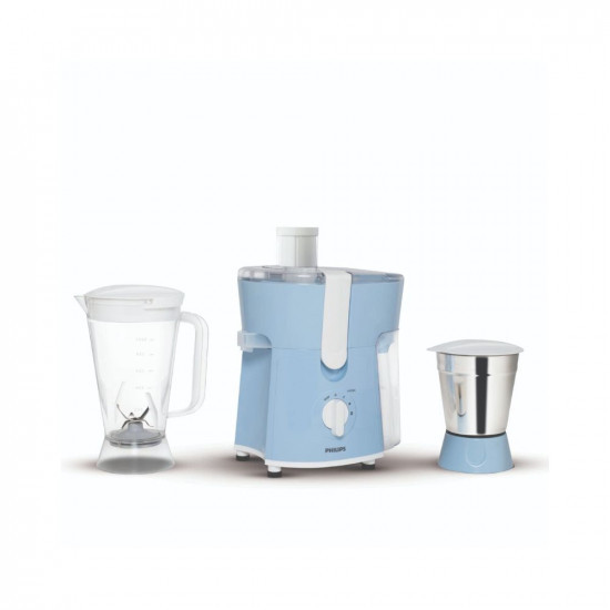 Philips Amaze HL757500 600-Watt Juicer Mixer Grinder with 2 Jars Celestial BlueBright White