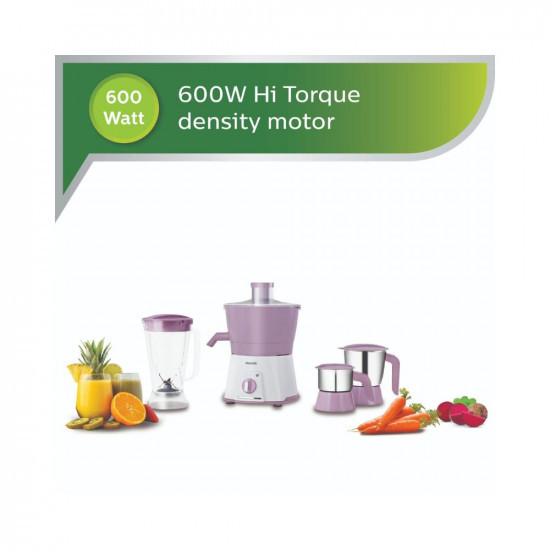 Philips Avenger HL7581 600 Juicer Mixer Grinder Pink 3 Jars