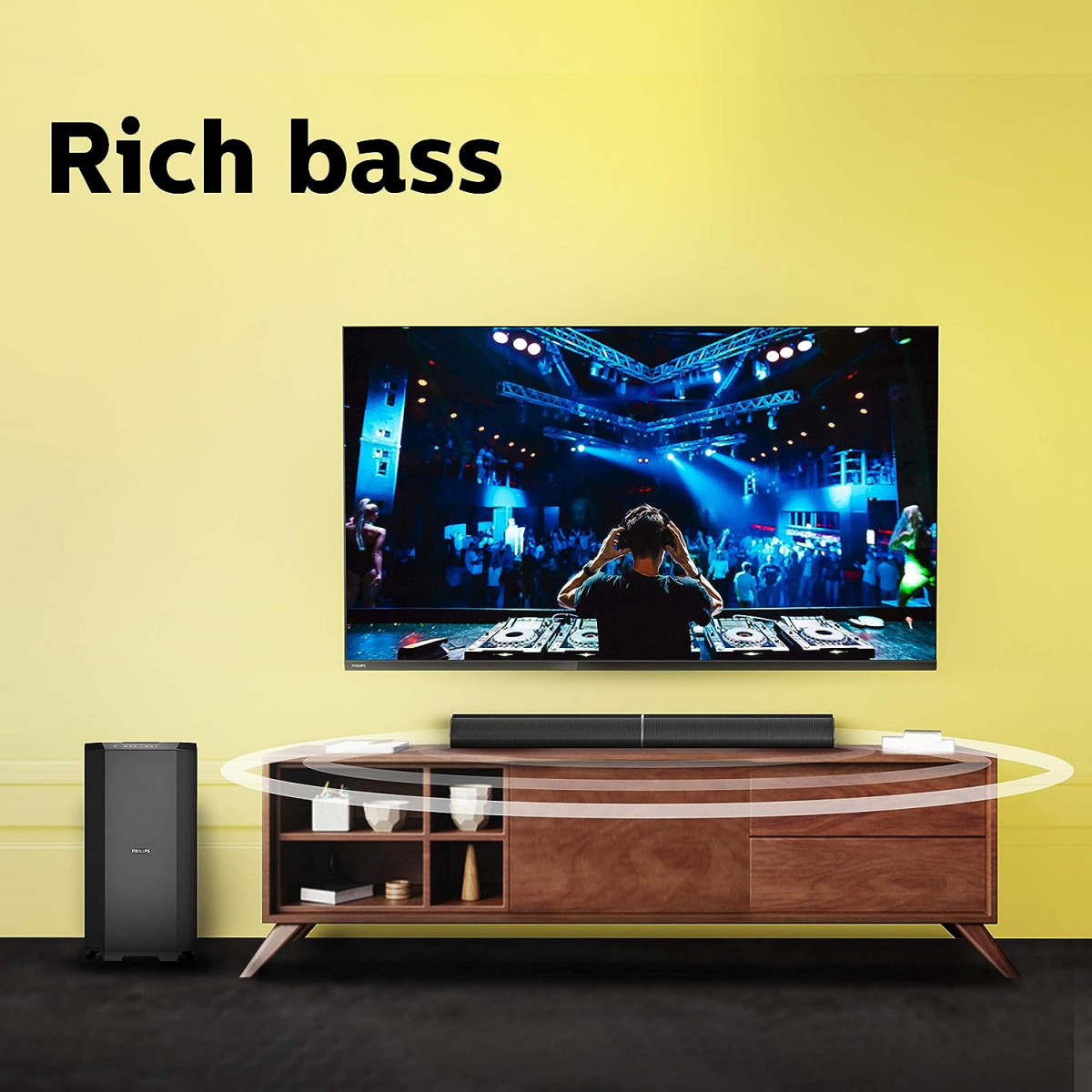 Philips Convertible Soundbar MMS8085B94 21 Channel with Multiple-Connectivity Option Black