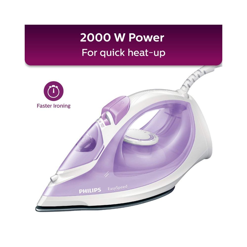 Philips EasySpeed GC102630 2000-Watt Soleplate Steam Iron Purple