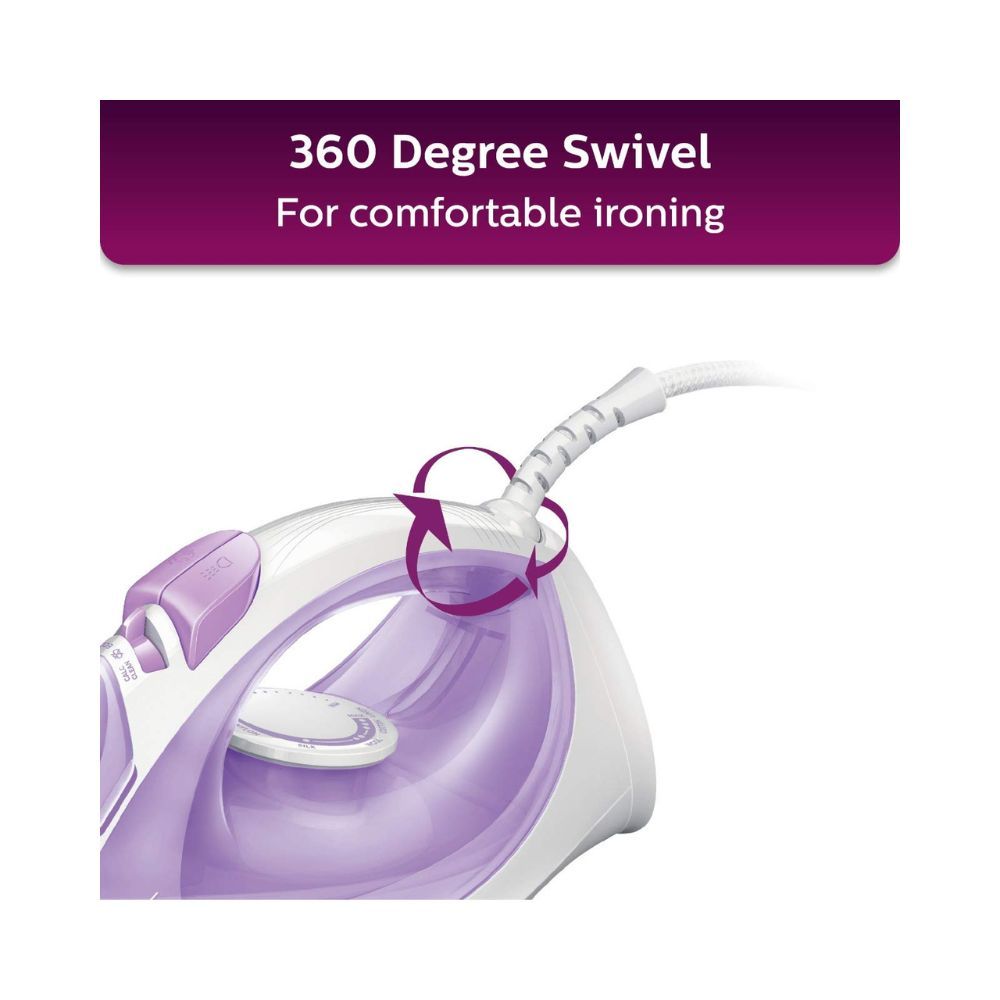 Philips EasySpeed GC102630 2000-Watt Soleplate Steam Iron Purple